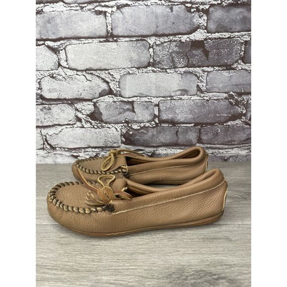 Minnetonka Moccasins Brown Leather Driving Moccasin Loafers Women Sz 6M US/36EU - Picture 11 of 16